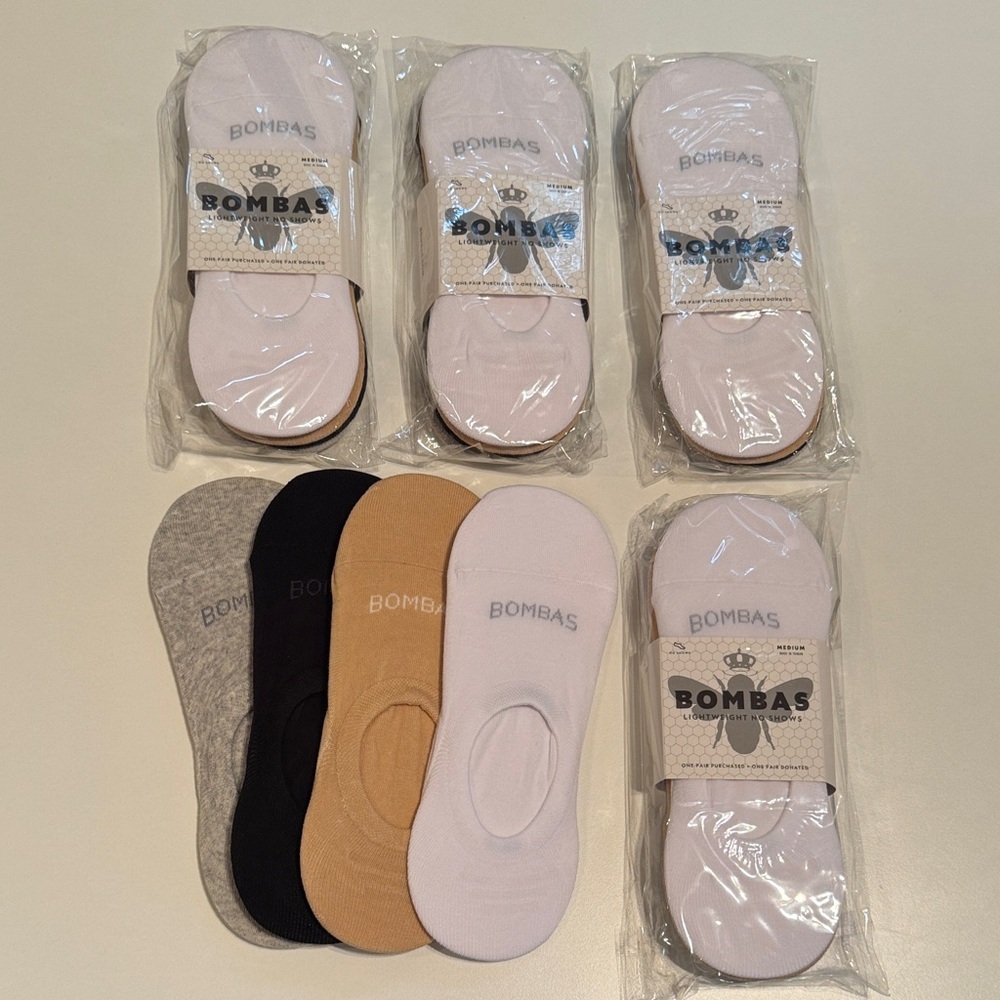 Bombas NWT 5-4ct total 20 pairs women’s no show socks Size:Med Color:Multi